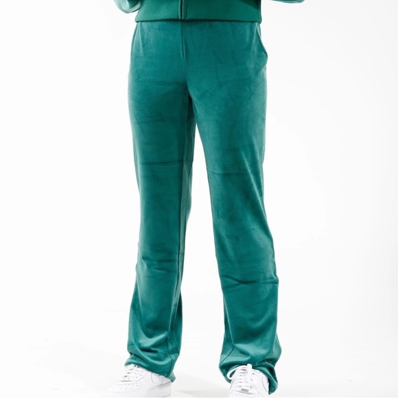 Juicy Couture Bling Green Velour Tracksuit Set - Picture 10 of 11